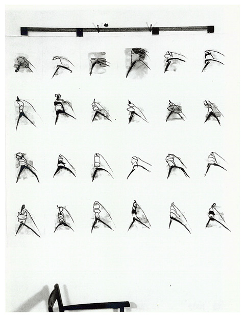 Titel: Bewegung und Tanz, Technik: China Tusche auf Bristol, Format: 140x110 cm