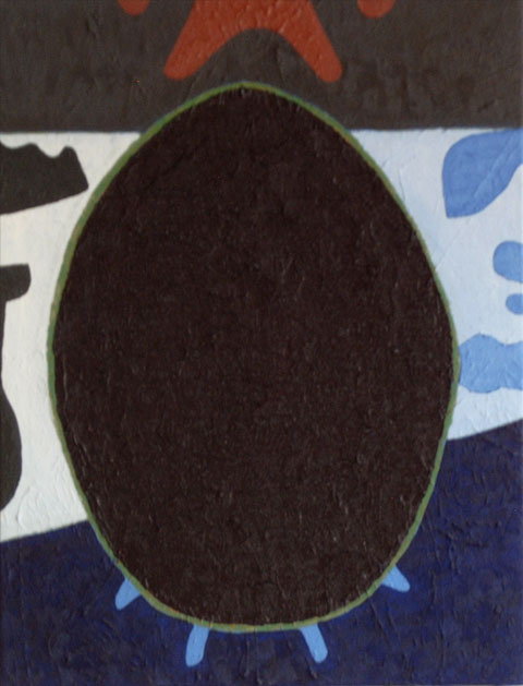Grafik: Chiffre-Ei, Öl auf Leinwand, 70x50 cm